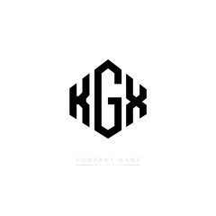 KGX letter logo design with polygon shape. KGX polygon logo monogram. KGX cube logo design. KGX hexagon vector logo template white and black colors. KGX monogram, KGX business and real estate logo. 