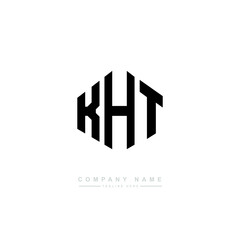 KHT letter logo design with polygon shape. KHT polygon logo monogram. KHT cube logo design. KHT hexagon vector logo template white and black colors. KHT monogram, KHT business and real estate logo. 
