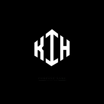 KIH letter logo design with polygon shape. KIH polygon logo monogram. KIH cube logo design. KIH hexagon vector logo template white and black colors. KIH monogram, KIH business and real estate logo. 