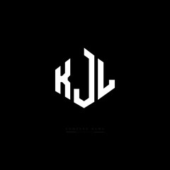 KJL letter logo design with polygon shape. KJL polygon logo monogram. KJL cube logo design. KJL hexagon vector logo template white and black colors. KJL monogram, KJL business and real estate logo. 