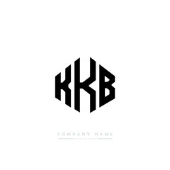 KKB letter logo design with polygon shape. KKB polygon logo monogram. KKB cube logo design. KKB hexagon vector logo template white and black colors. KKB monogram, KKB business and real estate logo. 