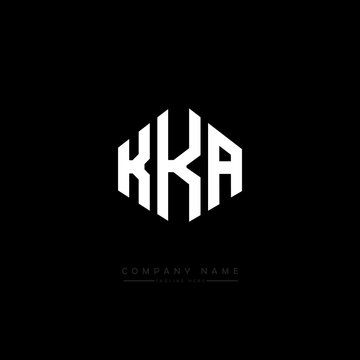 KKA letter logo design with polygon shape. KKA polygon logo monogram. KKA cube logo design. KKA hexagon vector logo template white and black colors. KKA monogram, KKA business and real estate logo. 