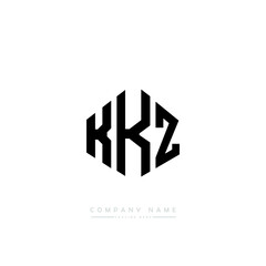 KKZ letter logo design with polygon shape. KKZ polygon logo monogram. KKZ cube logo design. KKZ hexagon vector logo template white and black colors. KKZ monogram, KKZ business and real estate logo. 