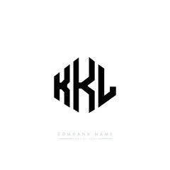 KKL letter logo design with polygon shape. KKL polygon logo monogram. KKL cube logo design. KKL hexagon vector logo template white and black colors. KKL monogram, KKL business and real estate logo. 