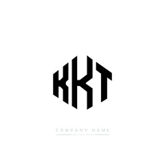 KKT letter logo design with polygon shape. KKT polygon logo monogram. KKT cube logo design. KKT hexagon vector logo template white and black colors. KKT monogram, KKT business and real estate logo. 