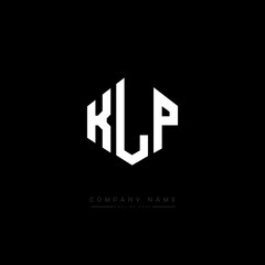 KLP letter logo design with polygon shape. KLP polygon logo monogram. KLP cube logo design. KLP hexagon vector logo template white and black colors. KLP monogram, KLP business and real estate logo. 