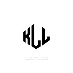 KLL letter logo design with polygon shape. KLL polygon logo monogram. KLL cube logo design. KLL hexagon vector logo template white and black colors. KLL monogram, KLL business and real estate logo. 