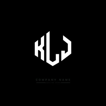 KLJ letter logo design with polygon shape. KLJ polygon logo monogram. KLJ cube logo design. KLJ hexagon vector logo template white and black colors. KLJ monogram, KLJ business and real estate logo. 