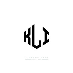KLI letter logo design with polygon shape. KLI polygon logo monogram. KLI cube logo design. KLI hexagon vector logo template white and black colors. KLI monogram, KLI business and real estate logo. 