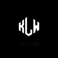 KLW letter logo design with polygon shape. KLW polygon logo monogram. KLW cube logo design. KLW hexagon vector logo template white and black colors. KLW monogram, KLW business and real estate logo. 