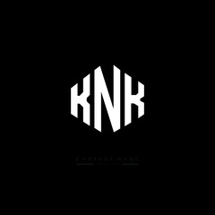 KNK letter logo design with polygon shape. KNK polygon logo monogram. KNK cube logo design. KNK hexagon vector logo template white and black colors. KNK monogram, KNK business and real estate logo. 