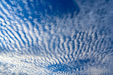 pattern of beautiful clouds on a blue sky