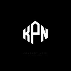KPN letter logo design with polygon shape. KPN polygon logo monogram. KPN cube logo design. KPN hexagon vector logo template white and black colors. KPN monogram, KPN business and real estate logo. 