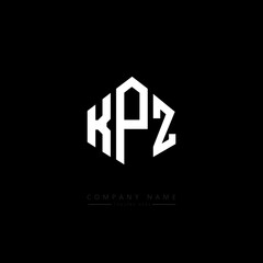 KPZ letter logo design with polygon shape. KPZ polygon logo monogram. KPZ cube logo design. KPZ hexagon vector logo template white and black colors. KPZ monogram, KPZ business and real estate logo. 