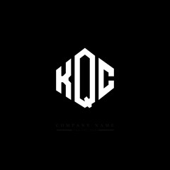 KQC letter logo design with polygon shape. KQC polygon logo monogram. KQC cube logo design. KQC hexagon vector logo template white and black colors. KQC monogram, KQC business and real estate logo. 