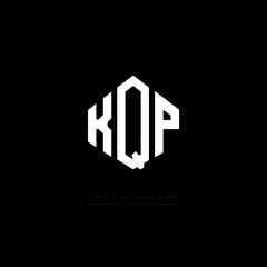 KQP letter logo design with polygon shape. KQP polygon logo monogram. KQP cube logo design. KQP hexagon vector logo template white and black colors. KQP monogram, KQP business and real estate logo. 