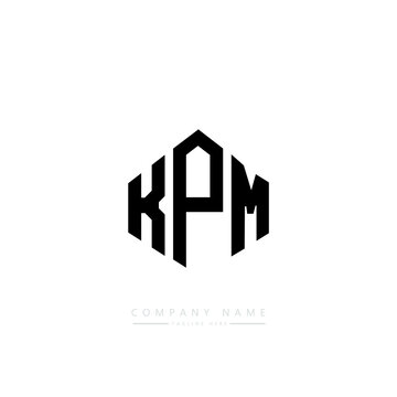 KPM letter logo design with polygon shape. KPM polygon logo monogram. KPM cube logo design. KPM hexagon vector logo template white and black colors. KPM monogram, KPM business and real estate logo. 