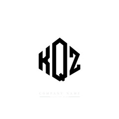 KQZ letter logo design with polygon shape. KQZ polygon logo monogram. KQZ cube logo design. KQZ hexagon vector logo template white and black colors. KQZ monogram, KQZ business and real estate logo. 