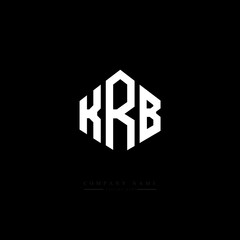 KRB letter logo design with polygon shape. KRB polygon logo monogram. KRB cube logo design. KRB hexagon vector logo template white and black colors. KRB monogram, KRB business and real estate logo. 
