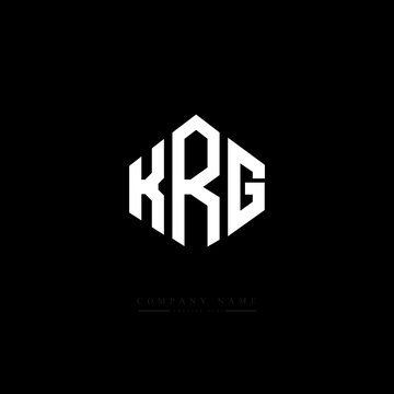 KRG letter logo design with polygon shape. KRG polygon logo monogram. KRG cube logo design. KRG hexagon vector logo template white and black colors. KRG monogram, KRG business and real estate logo. 