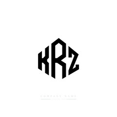 KRZ letter logo design with polygon shape. KRZ polygon logo monogram. KRZ cube logo design. KRZ hexagon vector logo template white and black colors. KRZ monogram, KRZ business and real estate logo. 