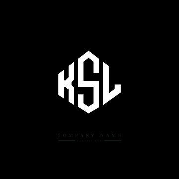 KSL letter logo design with polygon shape. KSL polygon logo monogram. KSL cube logo design. KSL hexagon vector logo template white and black colors. KSL monogram, KSL business and real estate logo.