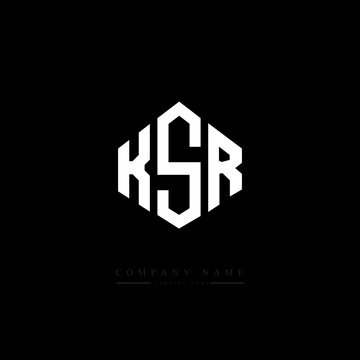 KSR letter logo design with polygon shape. KSR polygon logo monogram. KSR cube logo design. KSR hexagon vector logo template white and black colors. KSR monogram, KSR business and real estate logo. 