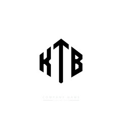 KTB letter logo design with polygon shape. KTB polygon logo monogram. KTB cube logo design. KTB hexagon vector logo template white and black colors. KTB monogram, KTB business and real estate logo. 