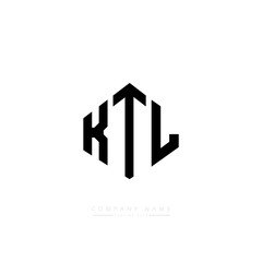 KTL letter logo design with polygon shape. KTL polygon logo monogram. KTL cube logo design. KTL hexagon vector logo template white and black colors. KTL monogram, KTL business and real estate logo. 