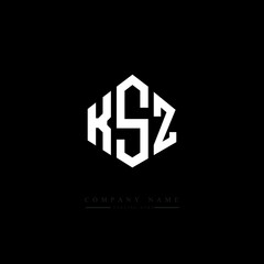KSZ letter logo design with polygon shape. KSZ polygon logo monogram. KSZ cube logo design. KSZ hexagon vector logo template white and black colors. KSZ monogram, KSZ business and real estate logo. 