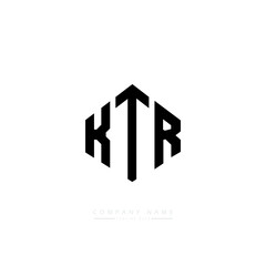 KTR letter logo design with polygon shape. KTR polygon logo monogram. KTR cube logo design. KTR hexagon vector logo template white and black colors. KTR monogram, KTR business and real estate logo. 