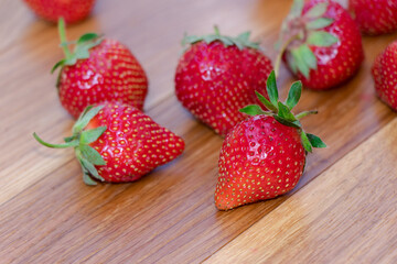 Fresh, red and tasty strawberries.