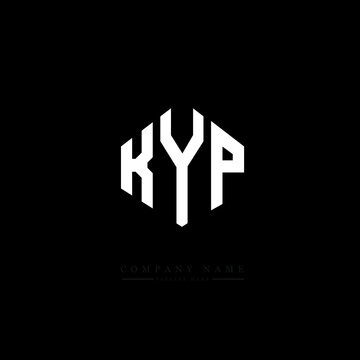 KYP letter logo design with polygon shape. KYP polygon logo monogram. KYP cube logo design. KYP hexagon vector logo template white and black colors. KYP monogram, KYP business and real estate logo. 
