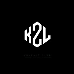 KZL letter logo design with polygon shape. KZL polygon logo monogram. KZL cube logo design. KZL hexagon vector logo template white and black colors. KZL monogram, KZL business and real estate logo. 