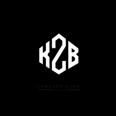 KZB letter logo design with polygon shape. KZB polygon logo monogram. KZB cube logo design. KZB hexagon vector logo template white and black colors. KZB monogram, KZB business and real estate logo. 