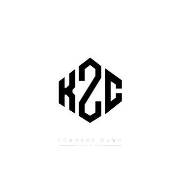 KZC letter logo design with polygon shape. KZC polygon logo monogram. KZC cube logo design. KZC hexagon vector logo template white and black colors. KZC monogram, KZC business and real estate logo. 