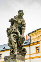Fototapeta na wymiar Kuks, Czech republic - May 15, 2021. Statue of vice - symbol of Despair