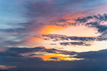 sunset in the sky