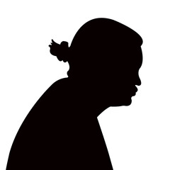 a woman head silhouette vector