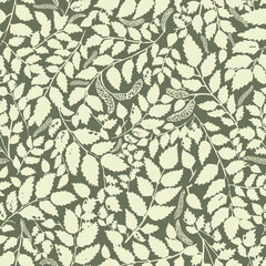 Birch Leaves Watercolor Pattern