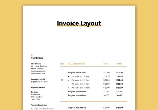 Invoice Payment Layout