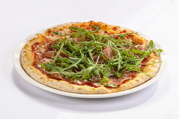 Italian Pizza with sausages and cheese