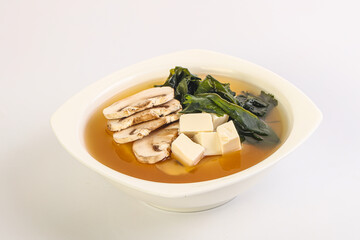 Japanese traditional miso soup with tofu