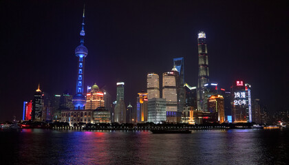 Obraz premium Shanghai Skyline at night