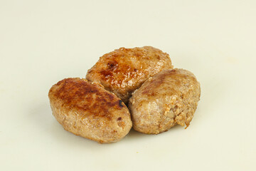 Homemade roasted cutlet minced meat