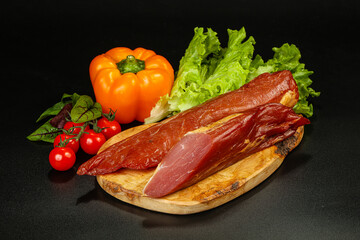 Delicous smoked pork for snack
