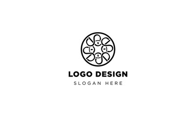 Round S letter logo for company design. flat circle S word and minimal abstract vector logo template.