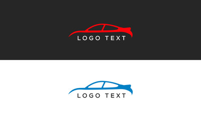 Abstract car logo for company design. Minimal vehicle and modern vector logo template.