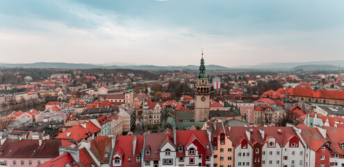 panoramic view of the city of klodzko in poland