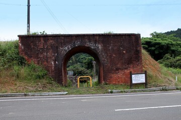 岡垣町の海老津赤レンガアーチ